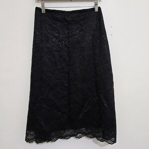 anthropologie ALLEGORY size 18 Knee Length Floral Lace Skirt Goth Dark Academia